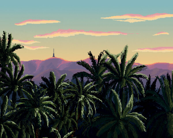Print Pixelart el Palmeral