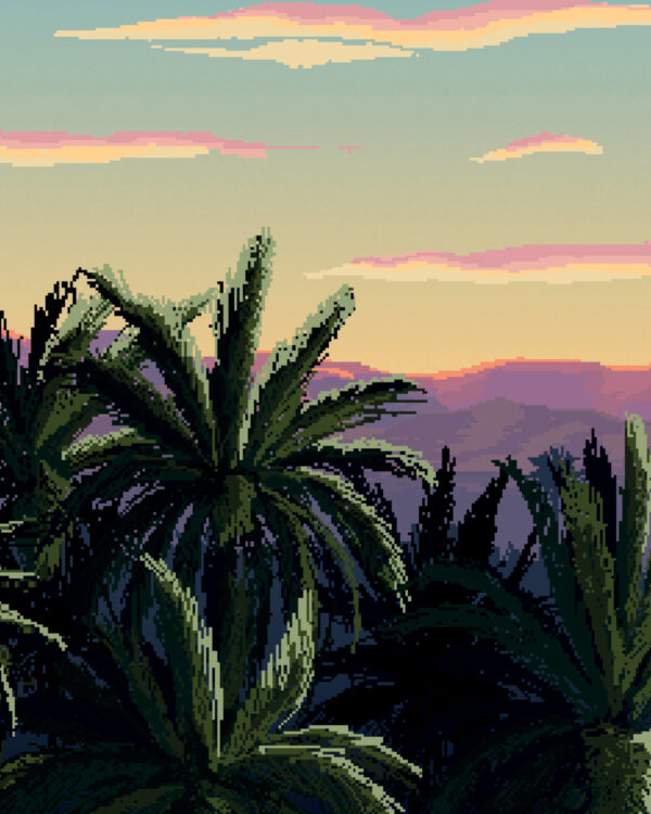 Print Pixelart el Palmeral
