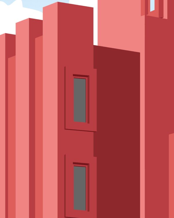 Print Muralla Roja de Calpe - geometrías