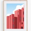 Print Muralla Roja de Calpe - geometrías