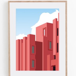 Print Muralla Roja de Calpe - geometrías