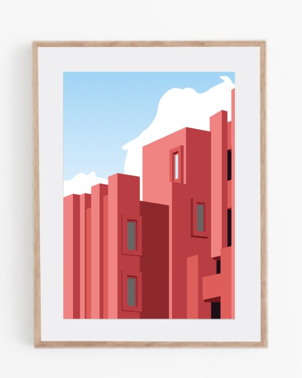 Print Muralla Roja de Calpe - geometrías