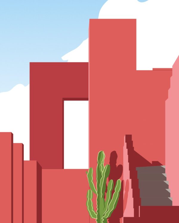 Print Muralla Roja de Calpe - balcón