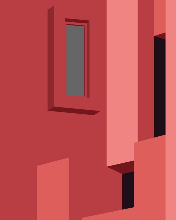 Print Muralla Roja de Calpe - geometrías